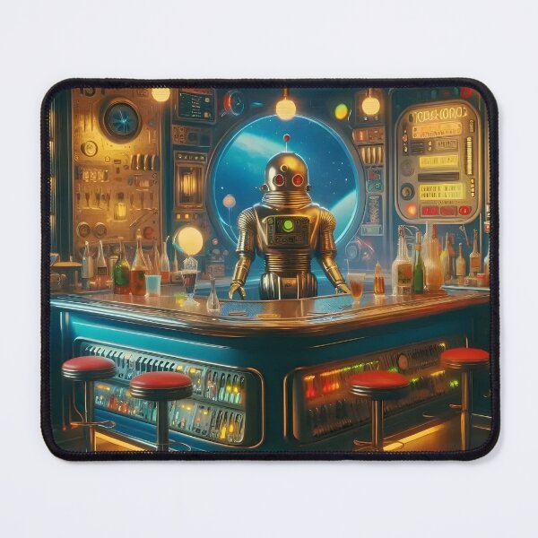 Item preview, Robot Bartender in Space Age Dive Bar designed and sold by Lee Hiller Designs.