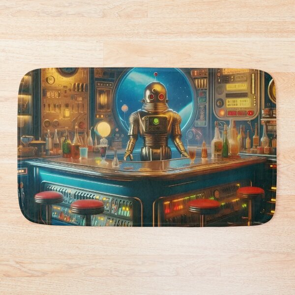 Item preview, Robot Bartender in Space Age Dive Bar designed and sold by Lee Hiller Designs.