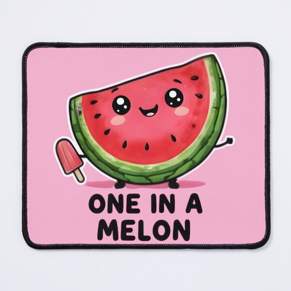 Item preview, Cute Kawaii Watermelon Pun One in a Melon Sticker designed and sold by FestivityFinds.