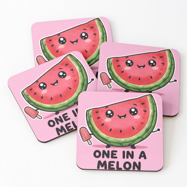 Item preview, Cute Kawaii Watermelon Pun One in a Melon Sticker designed and sold by FestivityFinds.