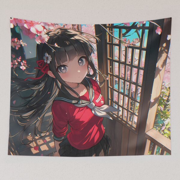 Item preview, Stylish Maki Harukawa Danganronpa Anime Girl Cherry Blossom designed and sold by earlobejerk.