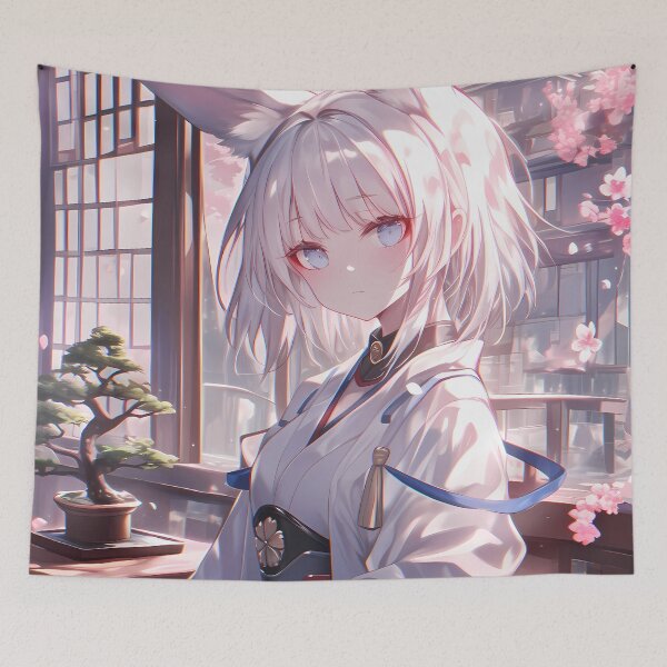 Artikelvorschau, Zarte Kaga Azur Lane Anime Girl Kitsune Cherry Sakura entworfen und verkauft von earlobejerk.