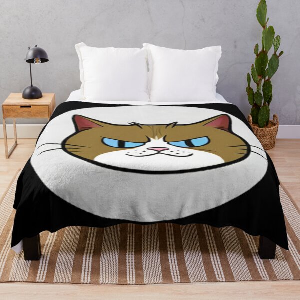 Item preview, Sly Brown Cat with Blue Eyes – Clever Feline Look designed and sold by WOJDA-.
