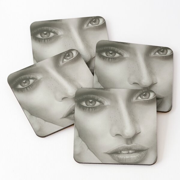 Item preview, "Unspoken Gaze – Hyperrealistic Charcoal Portrait" designed and sold by NegarTv Designs.