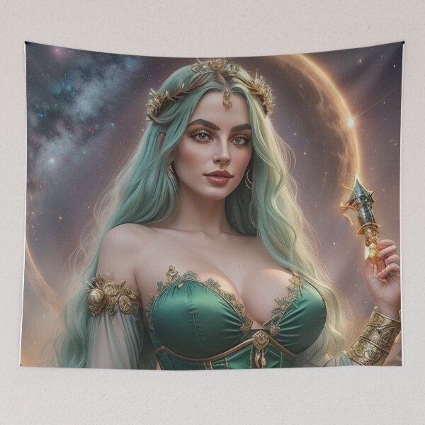 Item preview, Pisces Moon Spear – Ocean Goddess of the Astral Deep designed and sold by MissSaylor.