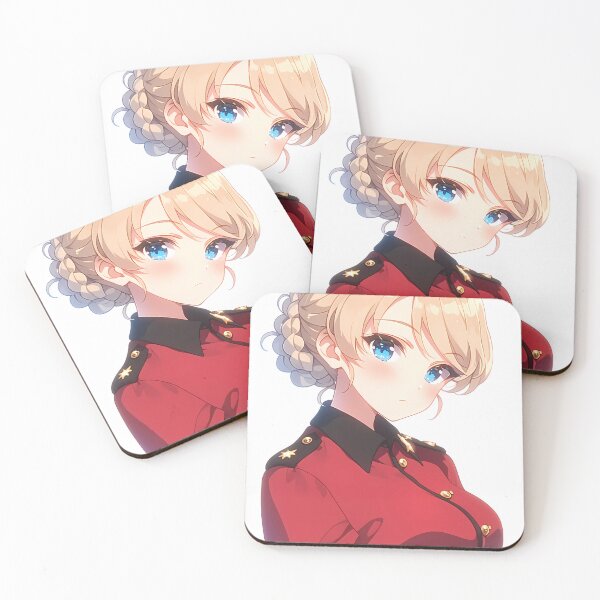Aperçu de l'œuvre Darjeeling Girls et Panzer Uniform Portrait Élégance sereine créée et vendue par earlobejerk.