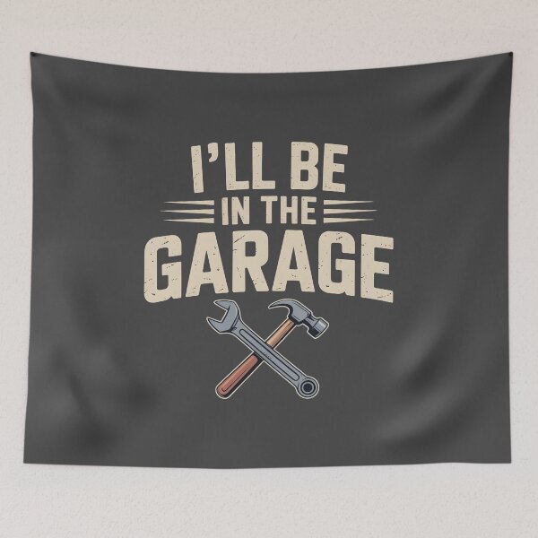Item preview, I’ll Be in the Garage – Vintage Mechanic Shirt | Workshop Tools Tee designed and sold by Splotchly.