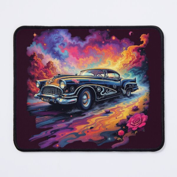 Item preview, Psychedelic Classic Car Art Print | Vibrant Retro Automobile Design designed and sold by TheGaliyaStudio.