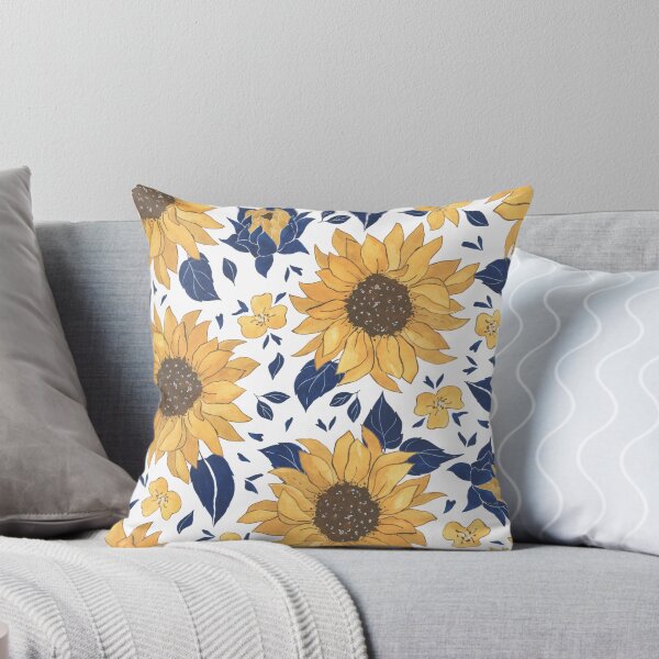 Item preview, Aesthetic Watercolor Pattern Sunflowers And Leaf designed and sold by AestHenni17.