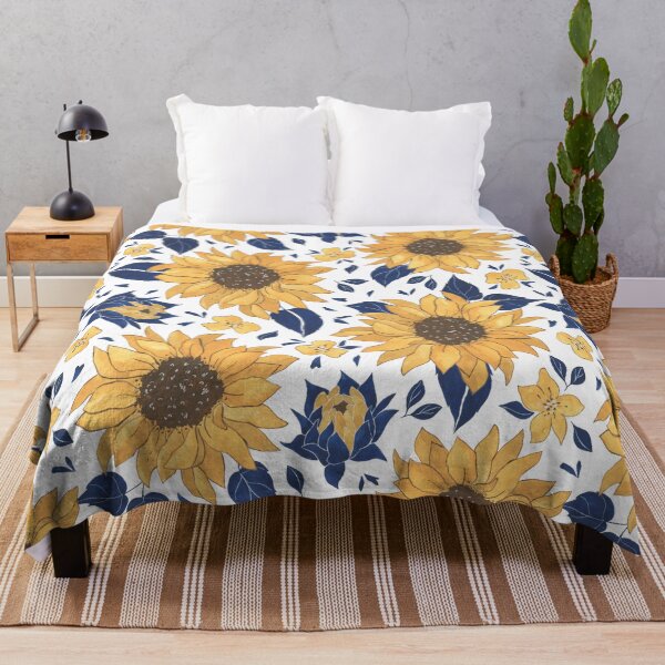 Item preview, Aesthetic Watercolor Pattern Sunflowers And Leaf designed and sold by AestHenni17.