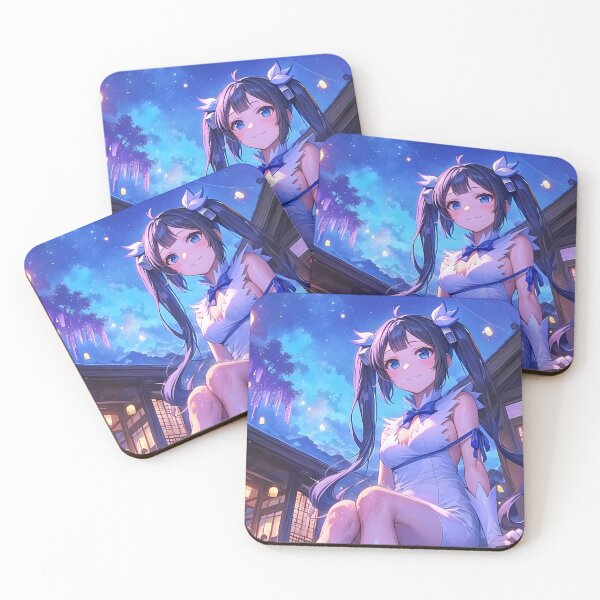 Item preview, Girl Hestia DanMachi Anime Moonlight Wisteria Boardwalk Night Reflection designed and sold by earlobejerk.