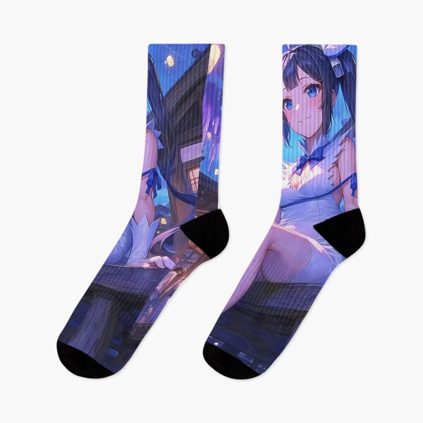 Item preview, Girl Hestia DanMachi Anime Moonlight Wisteria Boardwalk Night Reflection designed and sold by earlobejerk.