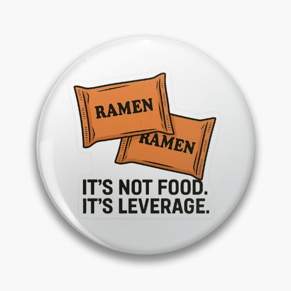 Item preview, “It’s Not Food. It’s Leverage.” Ramen Sticker – Funny Commissary Currency Design designed and sold by Ashes & intent .