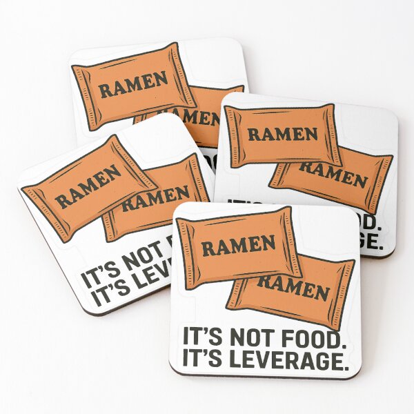 Item preview, “It’s Not Food. It’s Leverage.” Ramen Sticker – Funny Commissary Currency Design designed and sold by Ashes & intent .