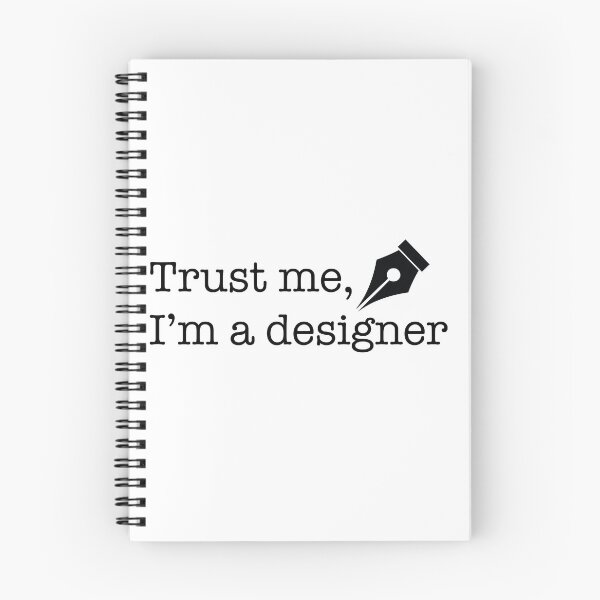 Item preview, Minimalist black and white design featuring the phrase “Trust me, I’m a designer”  designed and sold by kitosonito.