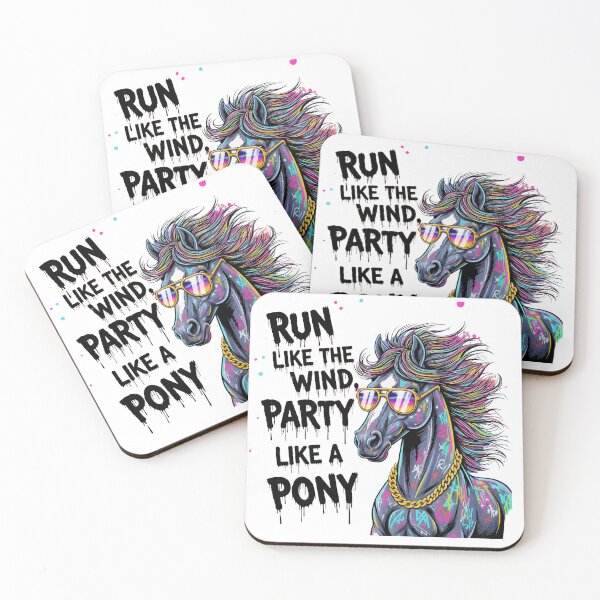 Item preview, Graffiti Wild Horse with Neon Flowing Mane – Urban Street Art Style, Playful Bold Illustration designed and sold by kubix81.