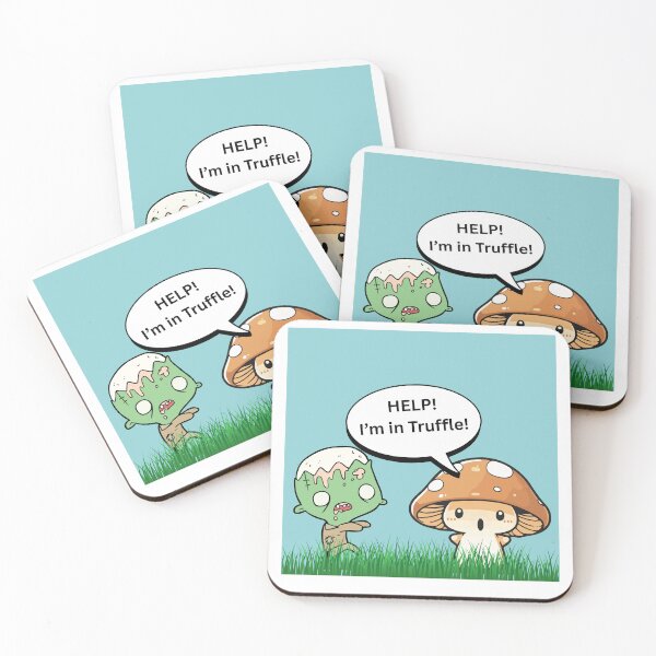 Item preview, Funny Mushroom sticker “Help!” I’m in Truffle!  designed and sold by Gatik.