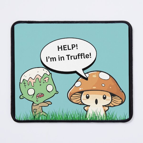 Item preview, Funny Mushroom sticker “Help!” I’m in Truffle! designed and sold by Gatik.