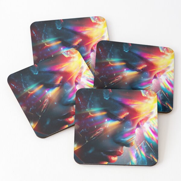 Item preview, Prism Dream Face Digital Art Print designed and sold by VisionaryVeils.