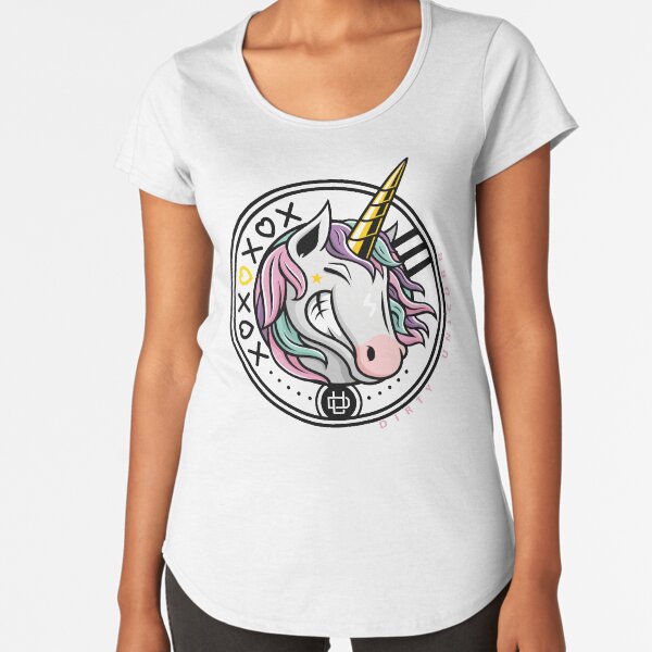 Womans Ladies Girls Cosplay Tumblr Unicorn Rainbows Pink Princess Weed T Shirt