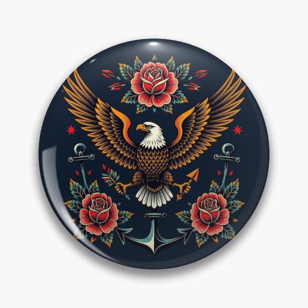 Item preview, Traditional Eagle Tattoo  designed and sold by Planetporridge.