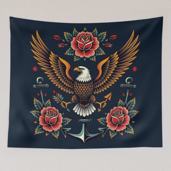 Item preview, Traditional Eagle Tattoo  designed and sold by Planetporridge.