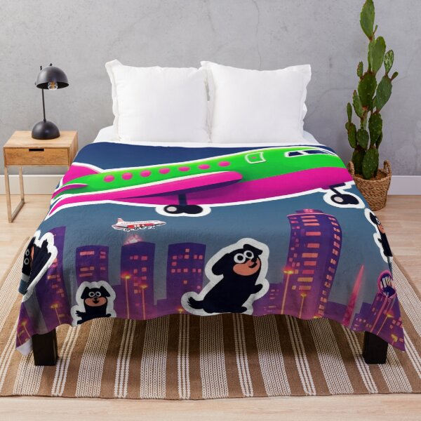 Item preview, Fluffy Dogs in Flight | Jello Plane Abduction designed and sold by Esterlane.