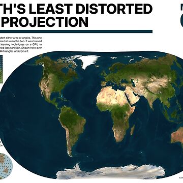 Artwork thumbnail, Earth's Least Distorted Map Projection by Graph all the Things