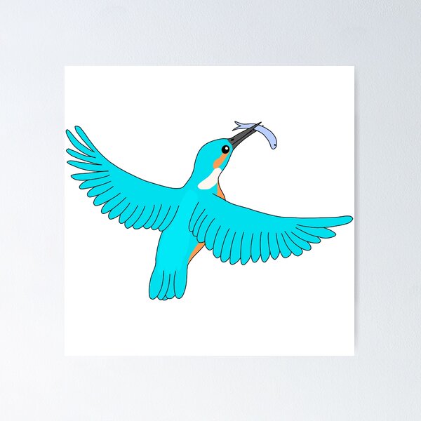 Item preview, Common Kingfisher designed and sold by Leapingdoe.