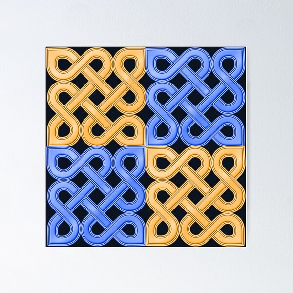 Item preview, Celtic knot two colour tiles designed and sold by ChimaGraphics.