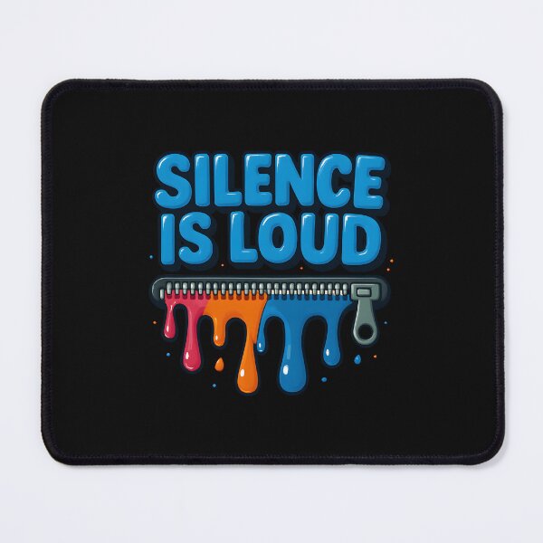 Item preview, Silence Is Loud Dripping Paint Typography Art designed and sold by Furr-n-Purr.
