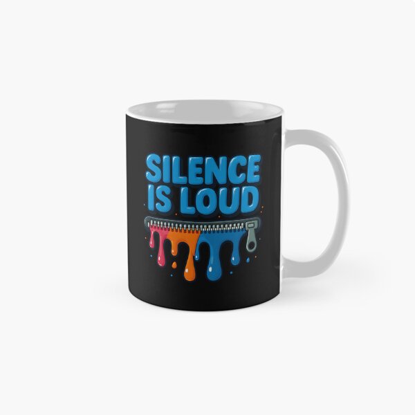 Item preview, Silence Is Loud Dripping Paint Typography Art designed and sold by Furr-n-Purr.