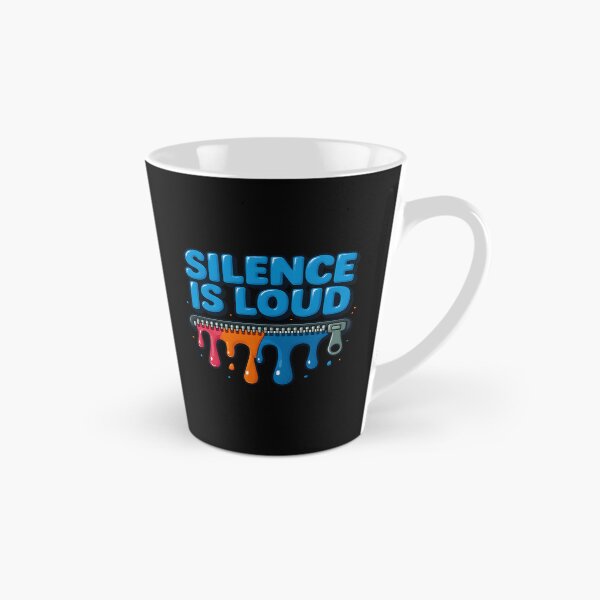 Item preview, Silence Is Loud Dripping Paint Typography Art designed and sold by Furr-n-Purr.