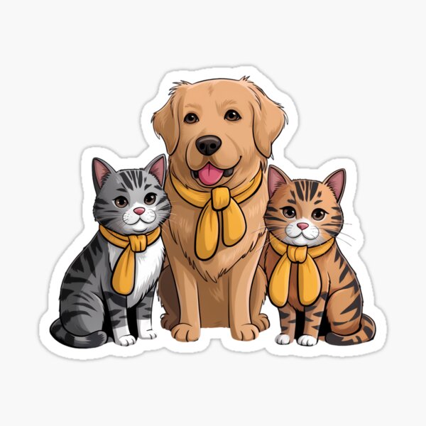 Artikel-Vorschau von Cat stiker Sticker doge Cat stiker Sticker dog & cat photo, designt und verkauft von MokyDesign.