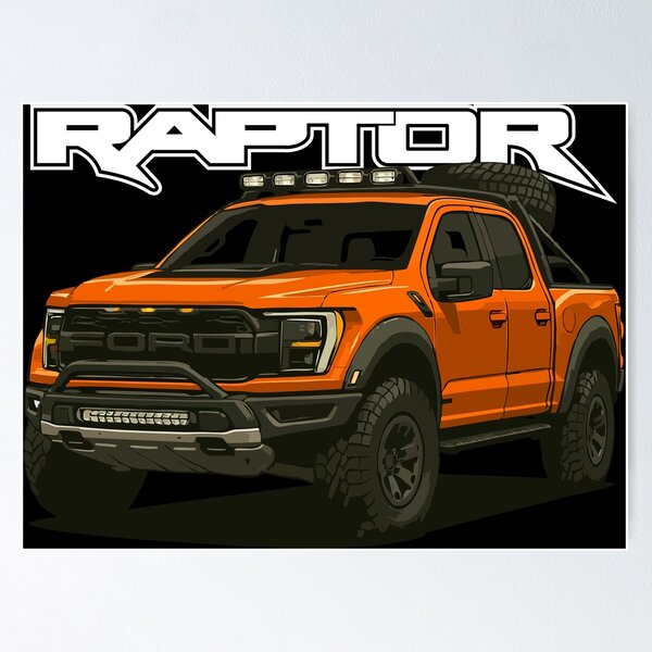 Artikelvorschau, F150 Raptor Orange entworfen und verkauft von BronArtworks.