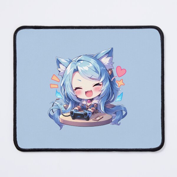 Item preview, Shefi Princess Connect Game Chibi Gamer Blue Hair designed and sold by earlobejerk.