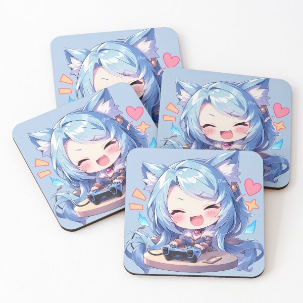 Item preview, Shefi Princess Connect Game Chibi Gamer Blue Hair designed and sold by earlobejerk.