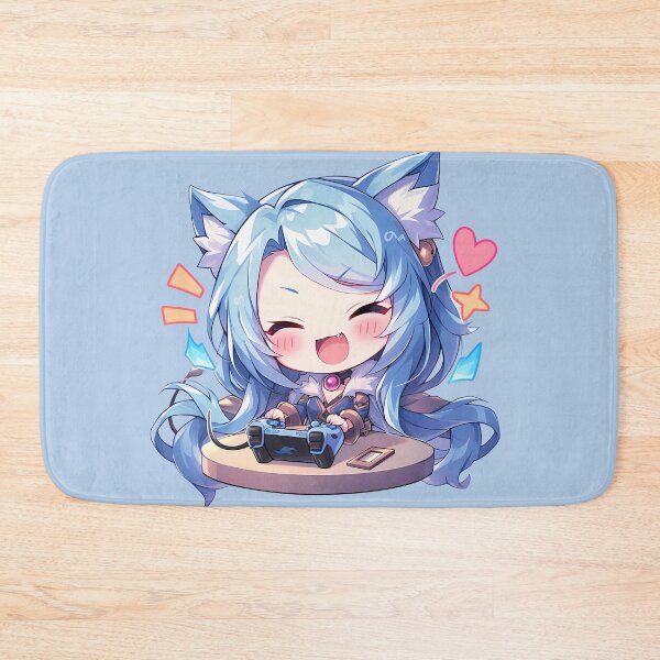 Item preview, Shefi Princess Connect Game Chibi Gamer Blue Hair designed and sold by earlobejerk.