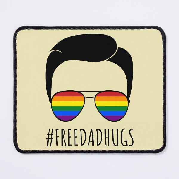 Item preview, Free Dad Hugs III - Aviator Rainbow Gay Pride designed and sold by Lemon Pepper.