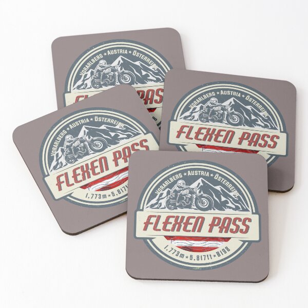 Item preview, Flexen Pass Vorarlberg Austria Motorcycle Sticker TShirt 01 designed and sold by OuterShellUK.