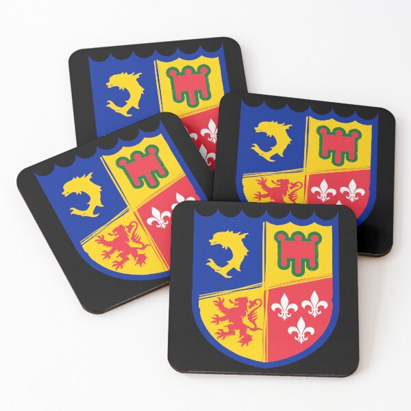 Item preview, Auvergne-Rhône-Alpes coat of arms in flat design: vector illustration for sticker, mug, poster or modern and regional graphic decoration designed and sold by LAntoine_.