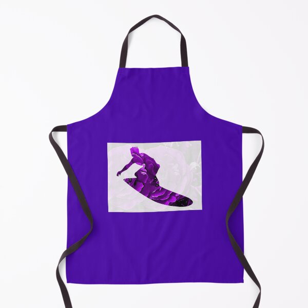 Item preview, Surfing man silhouette in purple flower petals on a white background designed and sold by wallartofmio.