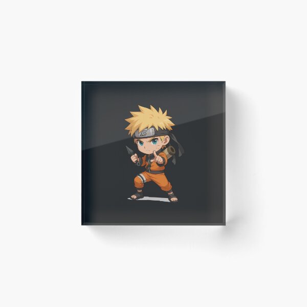 Item preview, Shinobii Kiddo – Chibi Ninja Boy with Spiky Hair and Scroll designed and sold by ColorSplash123.