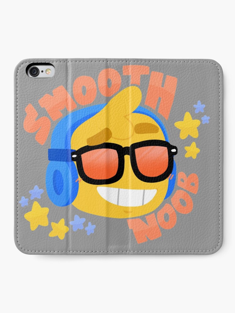 Hand Drawn Smooth Noob Roblox Inspired Character With Headphones Iphone Wallet By Smoothnoob Redbubble - smooth cam roblox