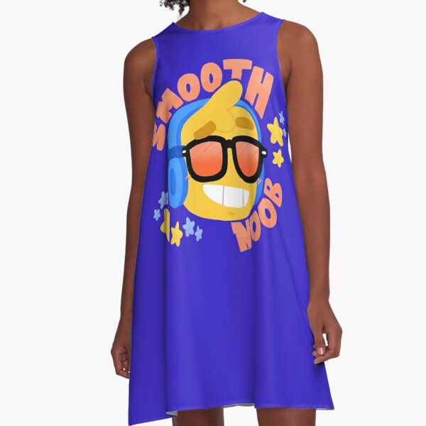 Roblox Oof Eat Sleep Oof Repeat Cute Noob Gamers Gift A Line Dress By Smoothnoob Redbubble - purple dress girl roblox