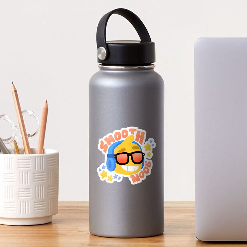 Hand Drawn Smooth Noob Roblox Inspired Character With Headphones Sticker By Smoothnoob Redbubble - smooth noob roblox inspired character keychain zazzle com