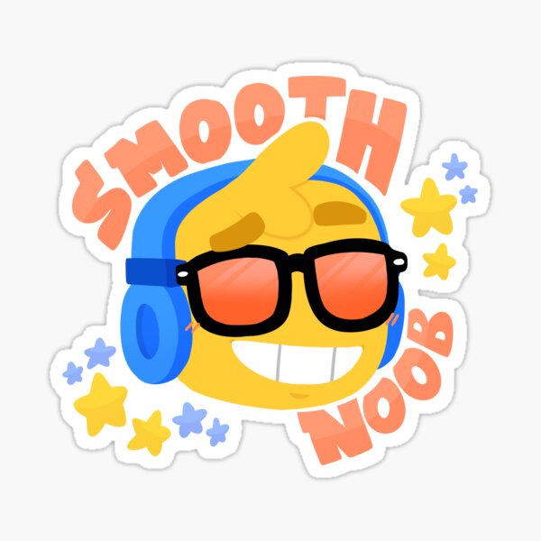 Noob Character Stickers Redbubble - cute cyan noob roblox