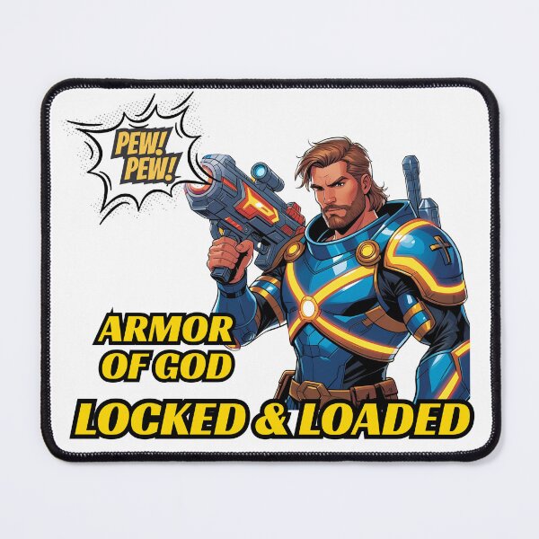 Item preview, Armor of God, Locked & Loaded. Pew! Pew! designed and sold by GiggleGooods.