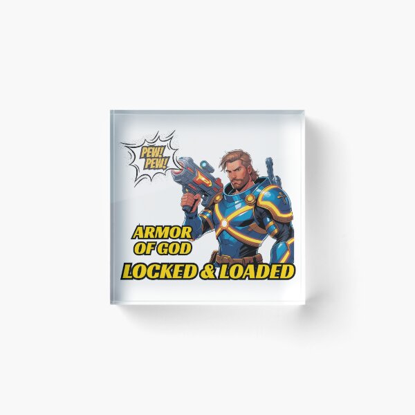 Item preview, Armor of God, Locked & Loaded. Pew! Pew! designed and sold by GiggleGooods.