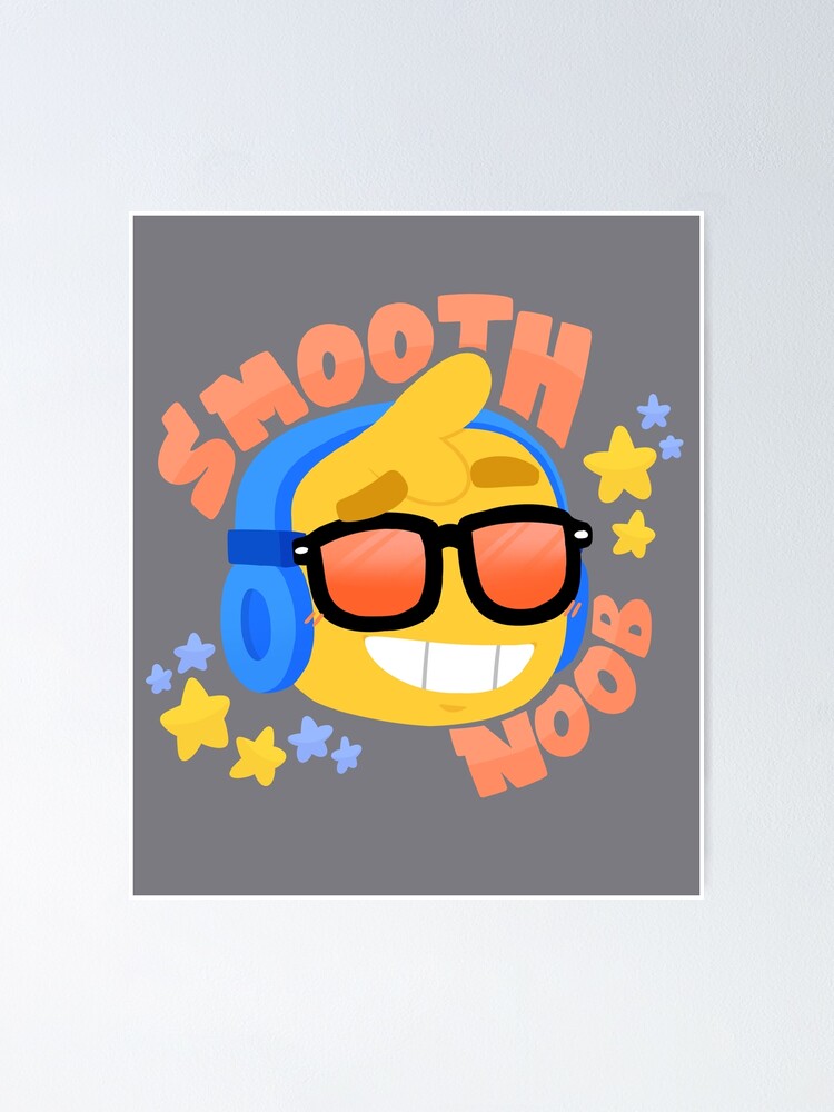 Hand Drawn Smooth Noob Roblox Inspired Character With Headphones - cool noob roblox character